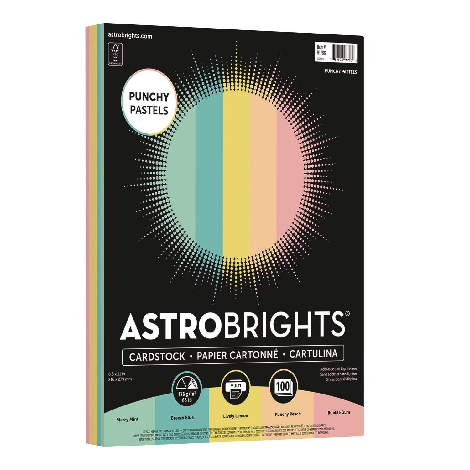 astrobrights-color-cardstock-punchy-pastels-assortment-65-lb-cover-weight-8-5-x-11-assorted-100-pack-wau91786_1